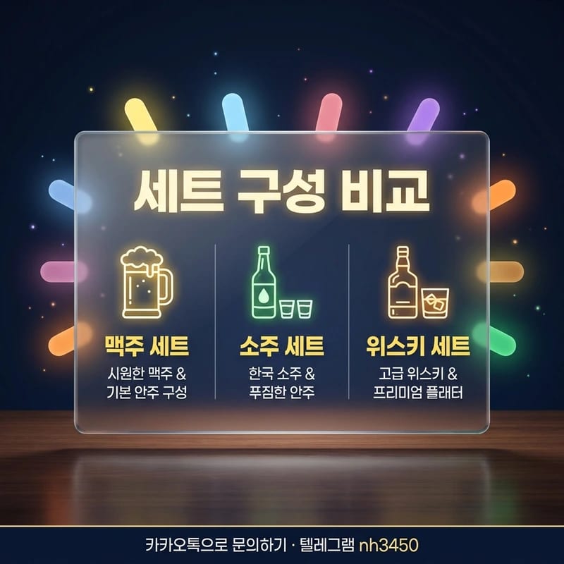 다낭 가라오케 세트별 가격 구성