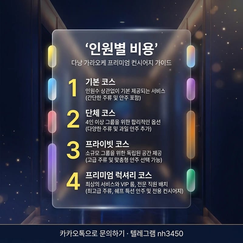 다낭 가라오케 인원별 1인 체감 비용